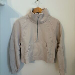 Lululemon oversized scuba half zip cropped sweatshirt size M/L